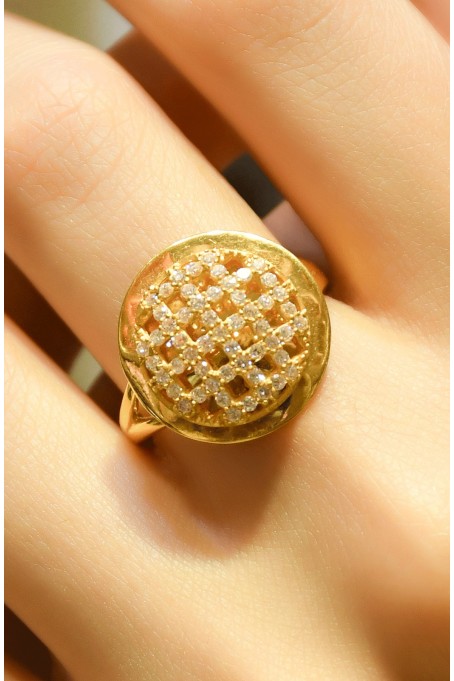 TAŞLI YAŞAM ÇİÇEĞİ YÜZÜK 22 AYAR A003124 TAŞLI YAŞAM ÇİÇEĞİ YÜZÜK 22 AYAR A003124