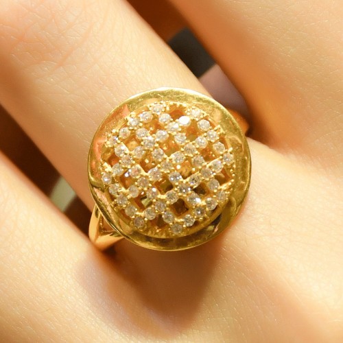 TAŞLI YAŞAM ÇİÇEĞİ YÜZÜK 22 AYAR A003124 TAŞLI YAŞAM ÇİÇEĞİ YÜZÜK 22 AYAR A003124