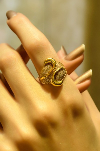 TAŞLI FANTAZİ YÜZÜK 22 AYAR A027178