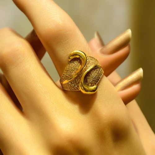 TAŞLI FANTAZİ YÜZÜK 22 AYAR A027178