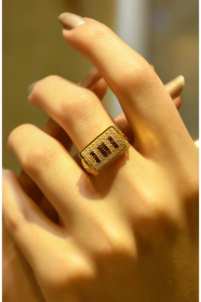 TAŞLI FANTAZİ YÜZÜK 22 AYAR A032998