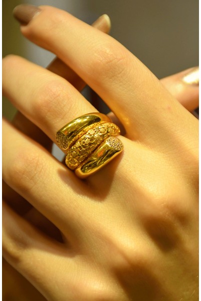 İŞLEMELİ FANTAZİ YÜZÜK 22 AYAR A060536