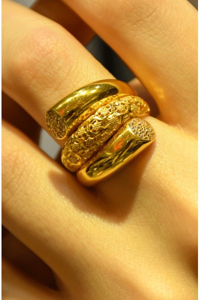 İŞLEMELİ FANTAZİ YÜZÜK 22 AYAR A060536