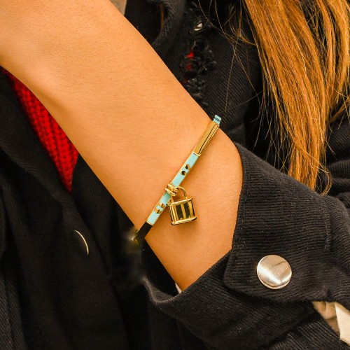 MİNELİ KİLİT KELEPÇE 14 AYAR A057494 MİNELİ KİLİT KELEPÇE 14 AYAR A057494