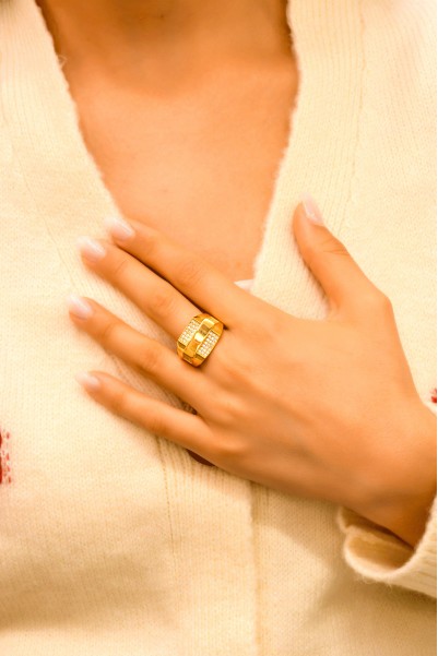 TAŞLI FANTAZİ YÜZÜK 22 AYAR A063794