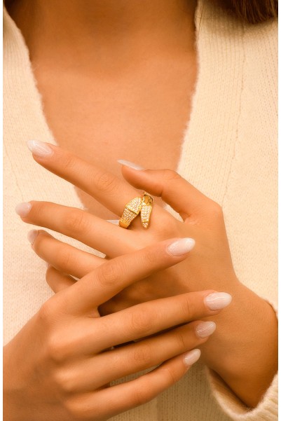 TAŞLI FANTAZİ YÜZÜK 22 AYAR A063799