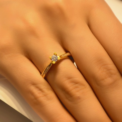 TEKTAŞ YÜZÜK 22 AYAR A034370 TEKTAŞ YÜZÜK 22 AYAR A034370