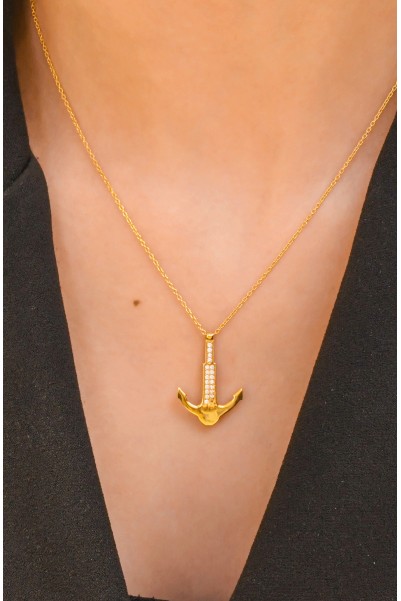 TAŞLI ÇAPA KOLYE 22 AYAR A025461 TAŞLI ÇAPA KOLYE 22 AYAR A025461