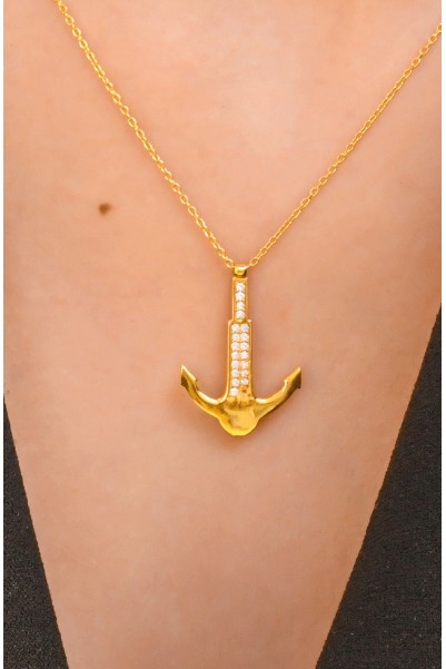 TAŞLI ÇAPA KOLYE 22 AYAR A025461 TAŞLI ÇAPA KOLYE 22 AYAR A025461