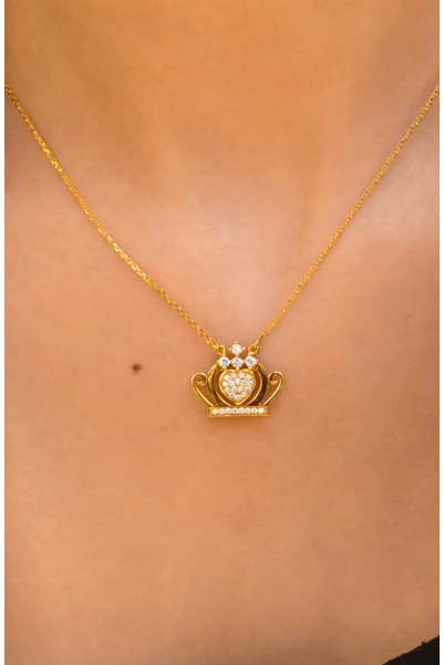 KALPLİ KRAL TACI KOLYE 22 AYAR A039563 KALPLİ KRAL TACI KOLYE 22 AYAR A039563