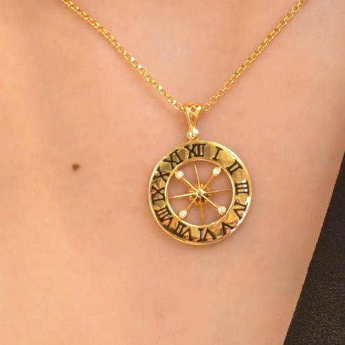 PUSULA SAAT KOLYE 22 AYAR A056889 PUSULA SAAT KOLYE 22 AYAR A056889