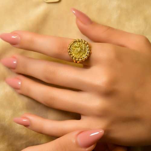 TUĞRALI DORİKA YÜZÜK 22 AYAR A042665 TUĞRALI DORİKA YÜZÜK 22 AYAR A042665