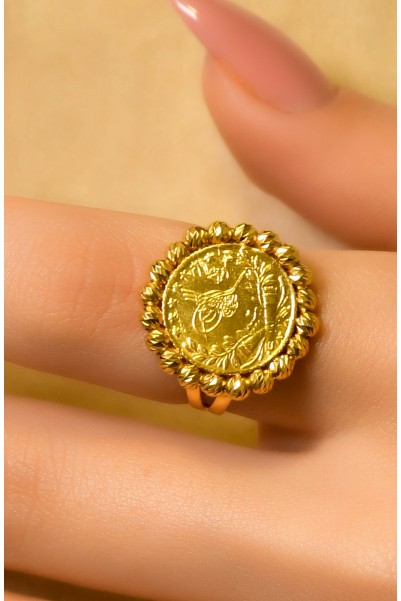 TUĞRALI DORİKA YÜZÜK 22 AYAR A042665 TUĞRALI DORİKA YÜZÜK 22 AYAR A042665