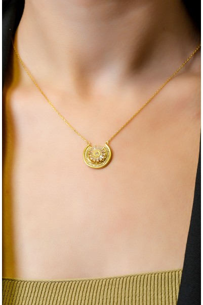 TAŞLI TASARIM KOLYE 22 AYAR A066047