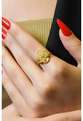 TAŞLI YONCA YÜZÜK 22 AYAR A066091