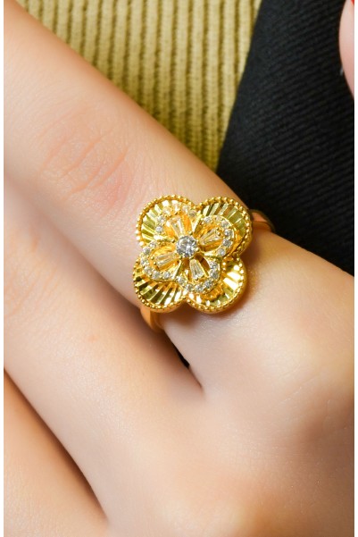 TAŞLI YONCA YÜZÜK 22 AYAR A066091