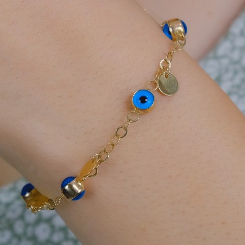 NAZAR BONCUKLU ŞANS BİLEKLİĞİ 14 AYAR A046234 NAZAR BONCUKLU ŞANS BİLEKLİĞİ 14 AYAR A046234