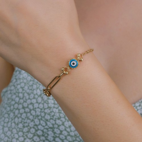 NAZAR BONCUKLU BİLEKLİK 14 AYAR A049905 NAZAR BONCUKLU BİLEKLİK 14 AYAR A049905