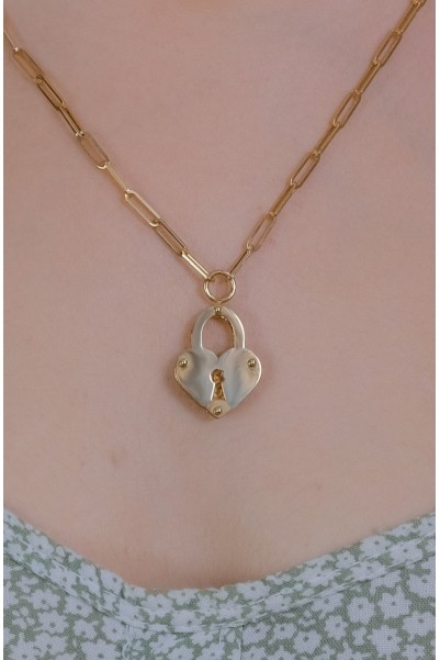 KİLİTLİ ATAÇ ZİNCİR KOLYE 14 AYAR A051139