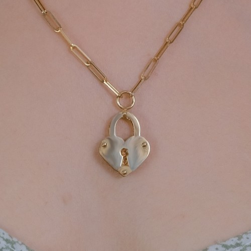 KİLİTLİ ATAÇ ZİNCİR KOLYE 14 AYAR A051139