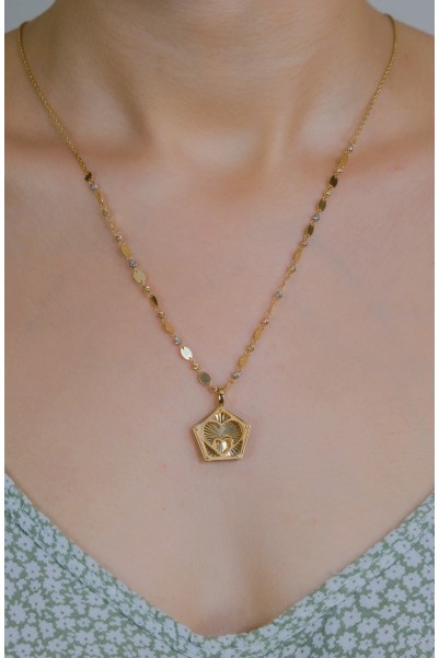 KALPLİ TASARIM KOLYE 14 AYAR A051690 KALPLİ TASARIM KOLYE 14 AYAR A051690