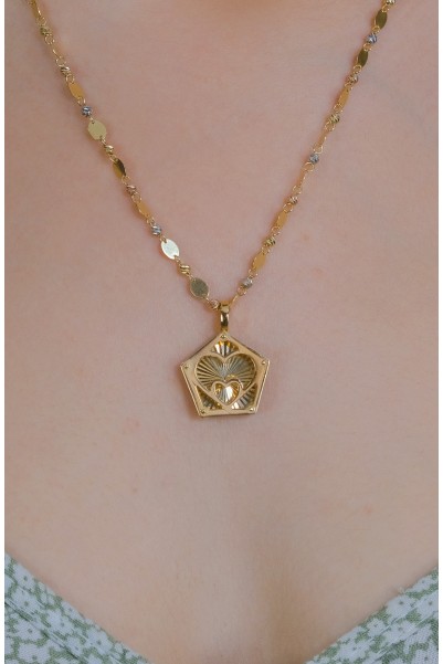 KALPLİ TASARIM KOLYE 14 AYAR A051690 KALPLİ TASARIM KOLYE 14 AYAR A051690