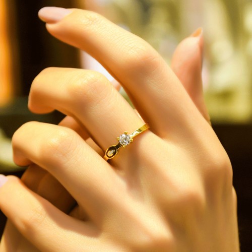 TEKTAŞ YÜZÜK 22 AYAR A049543 TEKTAŞ YÜZÜK 22 AYAR A049543