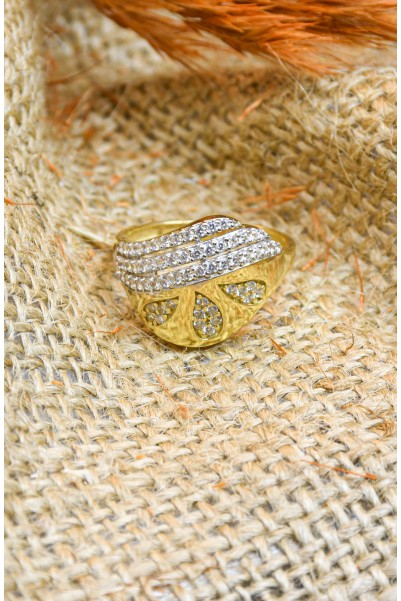 TAŞLI FANTAZİ YÜZÜK 14 AYAR A000679