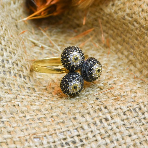 SİYAH TAŞLI YÜZÜK 14 AYAR  A000709 SİYAH TAŞLI YÜZÜK 14 AYAR  A000709