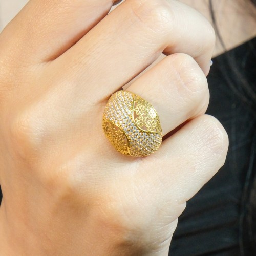 TAŞLI TASARIM YÜZÜK 22 AYAR A009225