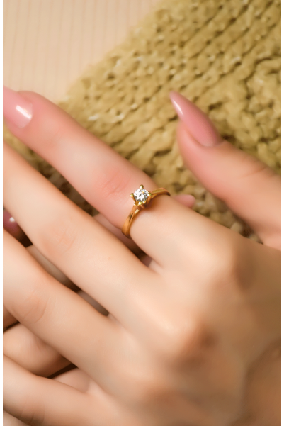 TEKTAŞ YÜZÜK 14 AYAR A010769