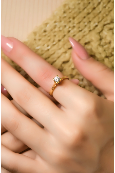 TEKTAŞ YÜZÜK 14 AYAR A010769