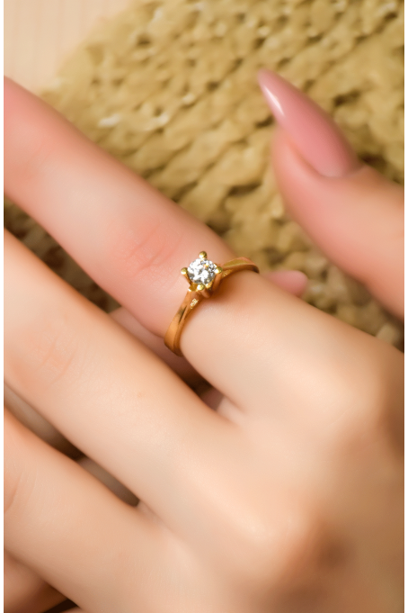 TEKTAŞ YÜZÜK 14 AYAR A010769