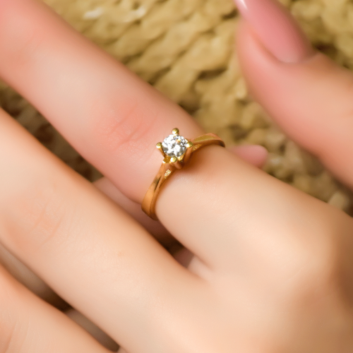 TEKTAŞ YÜZÜK 14 AYAR A010769 TEKTAŞ YÜZÜK 14 AYAR A010769