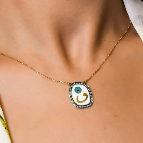 VAV&NAZAR BONCUKLU KOLYE 14 AYAR A015288