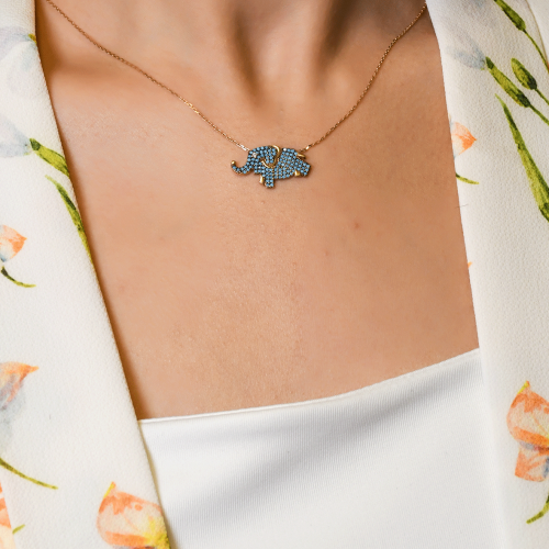 FİL DETAYLI ÇITIR KOLYE 14 AYAR  A022717 FİL DETAYLI ÇITIR KOLYE 14 AYAR  A022717