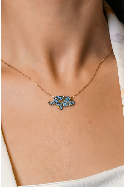 FİL DETAYLI ÇITIR KOLYE 14 AYAR  A022717 FİL DETAYLI ÇITIR KOLYE 14 AYAR  A022717