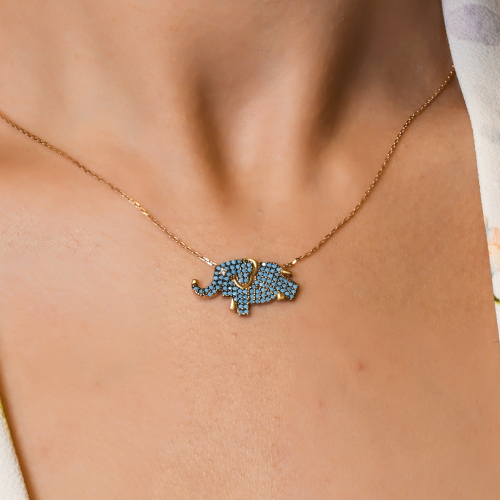 FİL DETAYLI ÇITIR KOLYE 14 AYAR  A022717 FİL DETAYLI ÇITIR KOLYE 14 AYAR  A022717