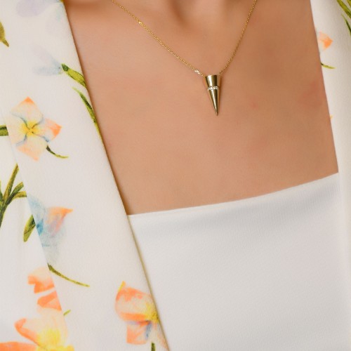 TAŞ DETAYLI KOLYE 14 AYAR A023236 TAŞ DETAYLI KOLYE 14 AYAR A023236