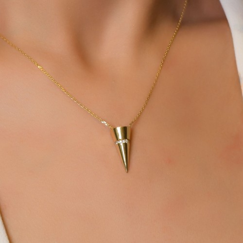 TAŞ DETAYLI KOLYE 14 AYAR A023236 TAŞ DETAYLI KOLYE 14 AYAR A023236