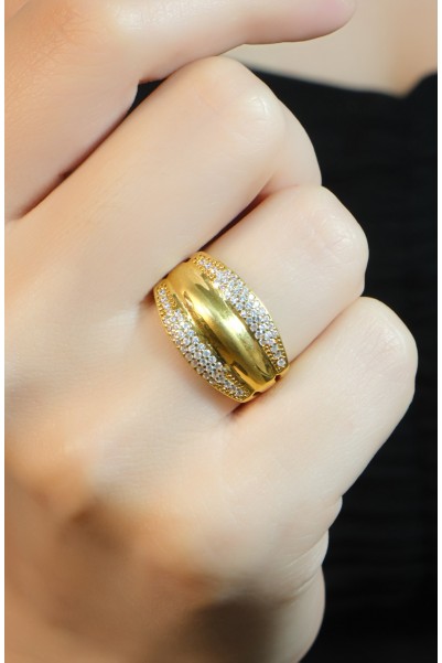 TAŞLI ALTIN YÜZÜK 22 AYAR A026020