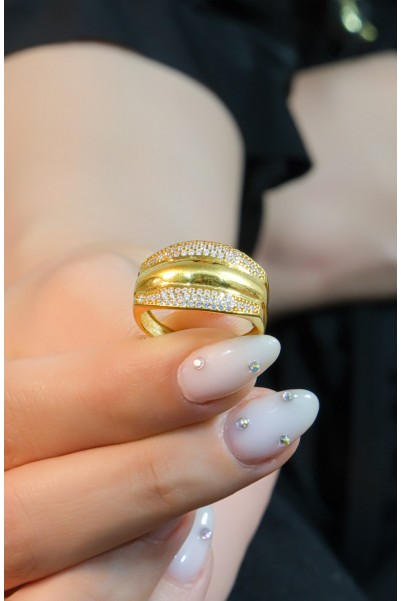 TAŞLI ALTIN YÜZÜK 22 AYAR A026020