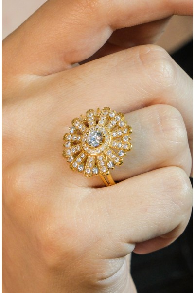 TAŞLI FANTAZİ YÜZÜK 22 AYAR A026454