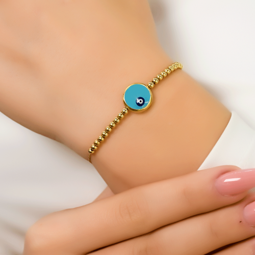 NAZAR BONCUKLU BİLEKLİK 14 AYAR A027699 NAZAR BONCUKLU BİLEKLİK 14 AYAR A027699