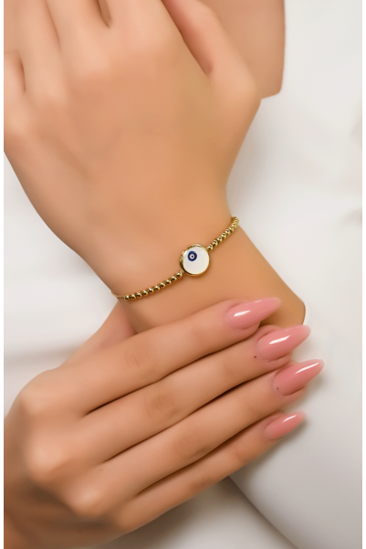 NAZAR BONCUKLU KELEPÇE 14 AYAR A027700 NAZAR BONCUKLU KELEPÇE 14 AYAR A027700