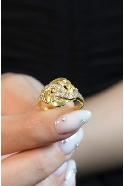 TAŞLI FANTAZİ YÜZÜK 22 AYAR A028543