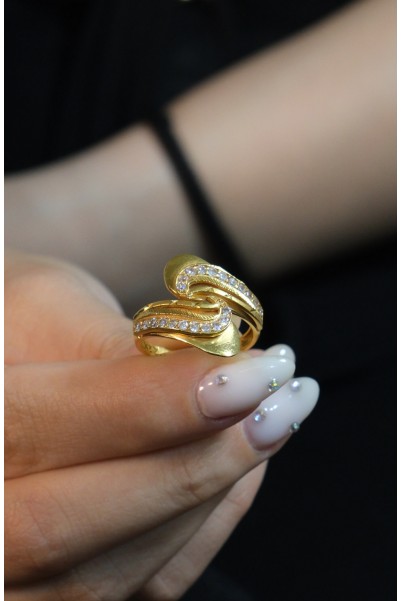 TAŞLI FANTAZİ YÜZÜK 22 AYAR A030120