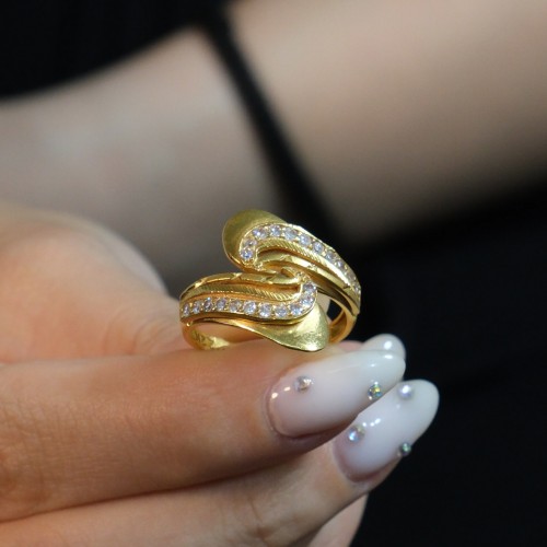 TAŞLI FANTAZİ YÜZÜK 22 AYAR A030120 TAŞLI FANTAZİ YÜZÜK 22 AYAR A030120