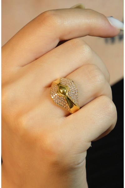 TAŞLI FANTAZİ YÜZÜK 22 AYAR A030388