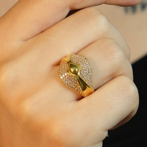 TAŞLI FANTAZİ YÜZÜK 22 AYAR A030388